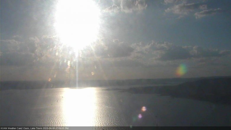Lake Travis webcam, August 8, 2020 7:00 PM CT