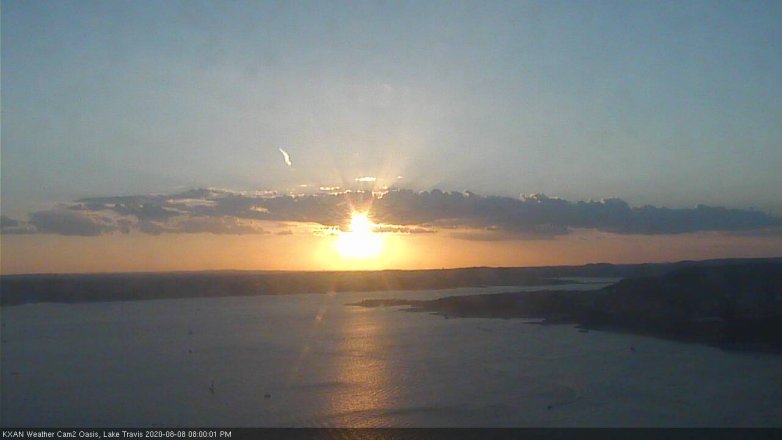 Lake Travis webcam, August 8, 2020 8:00 PM CT