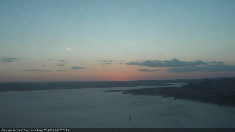 Lake Travis webcam, August 8, 2020 8:25 PM CT