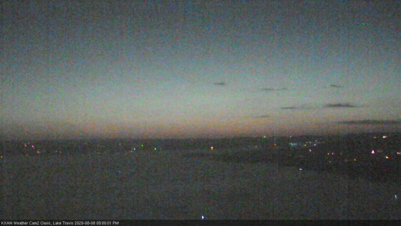Lake Travis webcam, August 8, 2020 9:00 PM CT