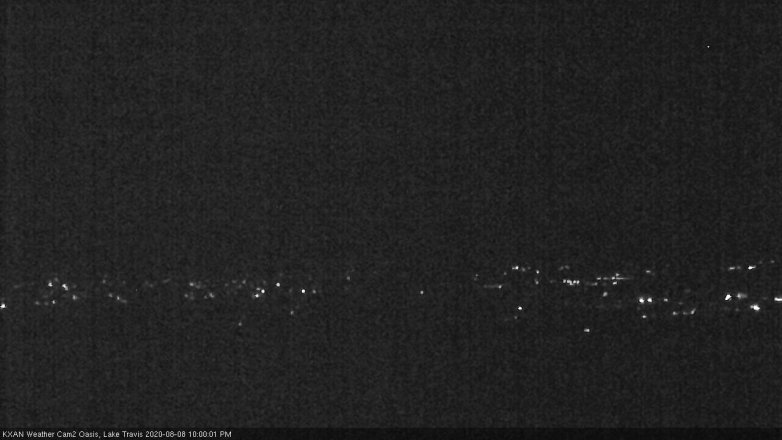 Lake Travis webcam, August 8, 2020 10:00 PM CT