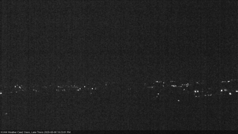 Lake Travis webcam, August 8, 2020 10:25 PM CT