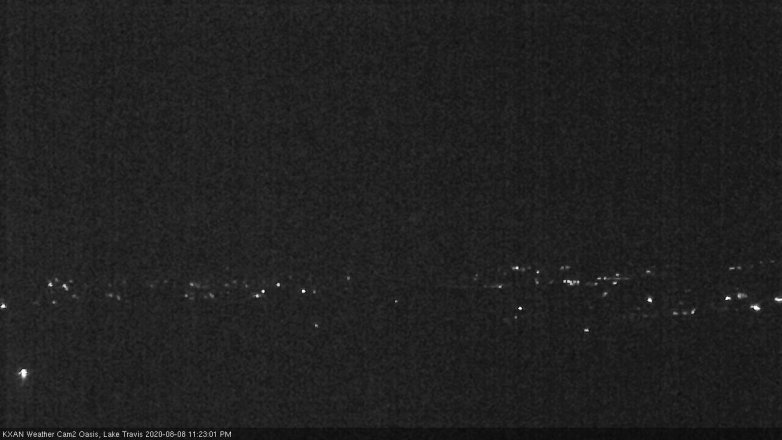 Lake Travis webcam, August 8, 2020 11:25 PM CT
