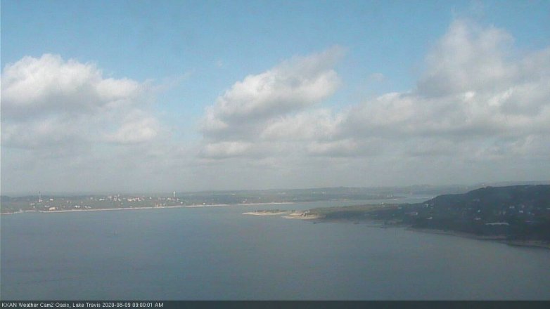 Lake Travis webcam, August 9, 2020 9:00 AM CT