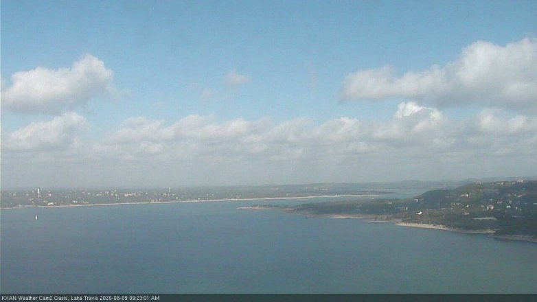 Lake Travis webcam, August 9, 2020 9:25 AM CT