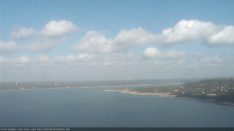 Lake Travis webcam, August 9, 2020 9:45 AM CT