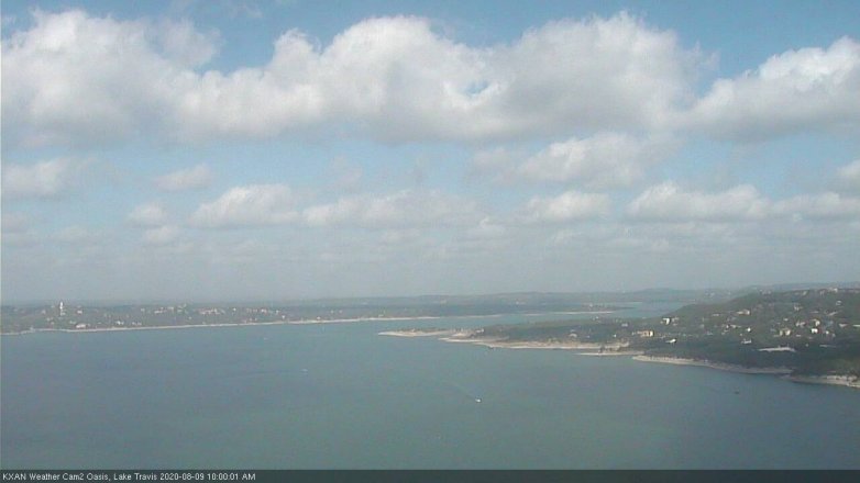 Lake Travis webcam, August 9, 2020 10:00 AM CT