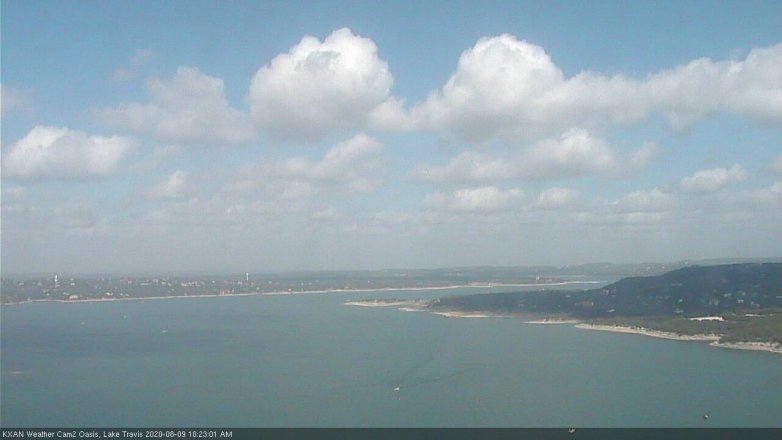 Lake Travis webcam, August 9, 2020 10:25 AM CT