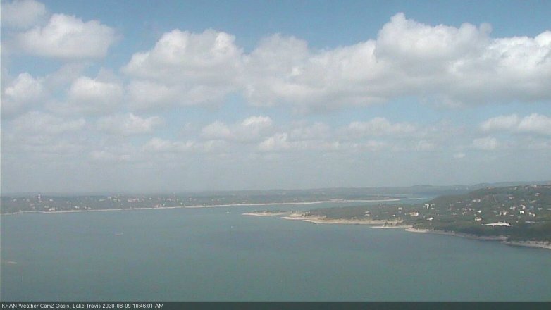 Lake Travis webcam, August 9, 2020 10:45 AM CT