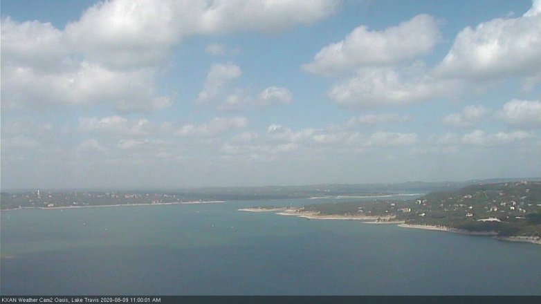 Lake Travis webcam, August 9, 2020 11:00 AM CT