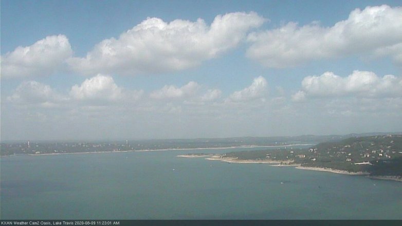 Lake Travis webcam, August 9, 2020 11:25 AM CT