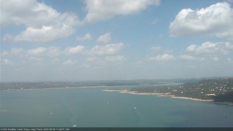 Lake Travis webcam, August 9, 2020 11:45 AM CT