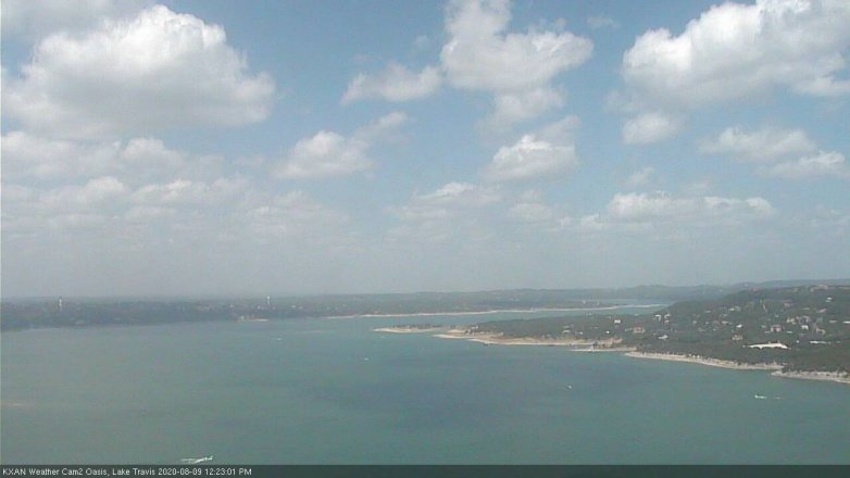 Lake Travis webcam, August 9, 2020 12:25 PM CT