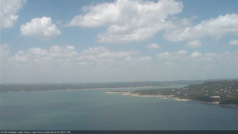 Lake Travis webcam, August 9, 2020 1:00 PM CT