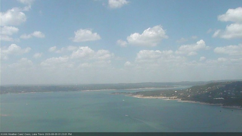 Lake Travis webcam, August 9, 2020 1:25 PM CT