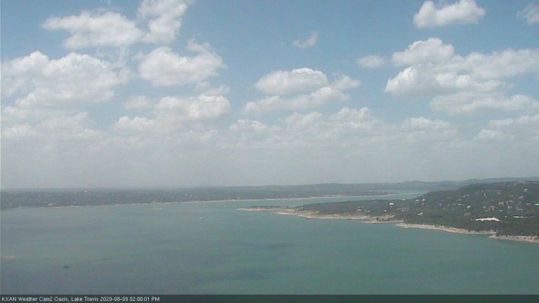 Lake Travis webcam, August 9, 2020 2:00 PM CT