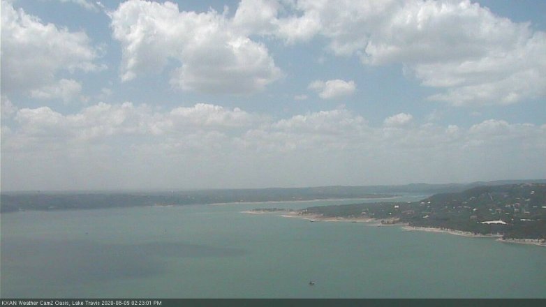 Lake Travis webcam, August 9, 2020 2:25 PM CT