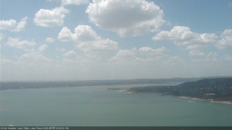 Lake Travis webcam, August 9, 2020 3:00 PM CT