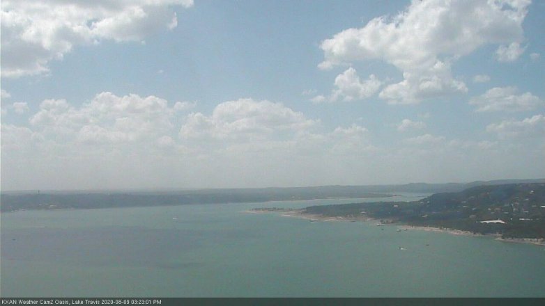 Lake Travis webcam, August 9, 2020 3:25 PM CT
