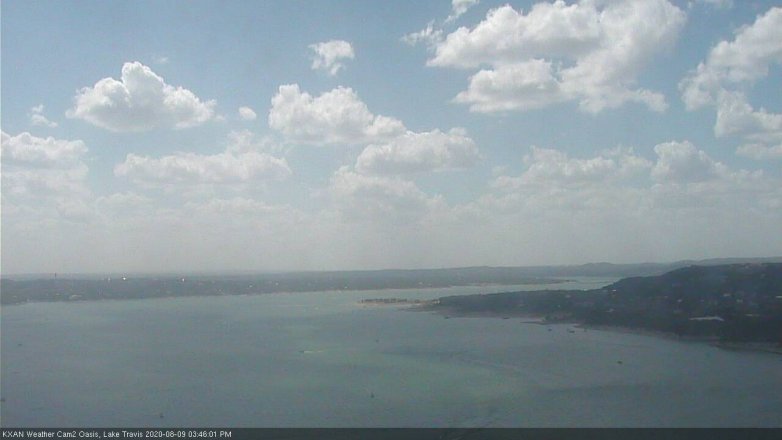 Lake Travis webcam, August 9, 2020 3:45 PM CT