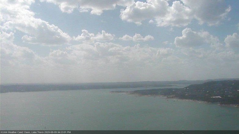 Lake Travis webcam, August 9, 2020 4:25 PM CT