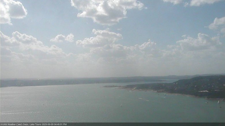 Lake Travis webcam, August 9, 2020 4:45 PM CT