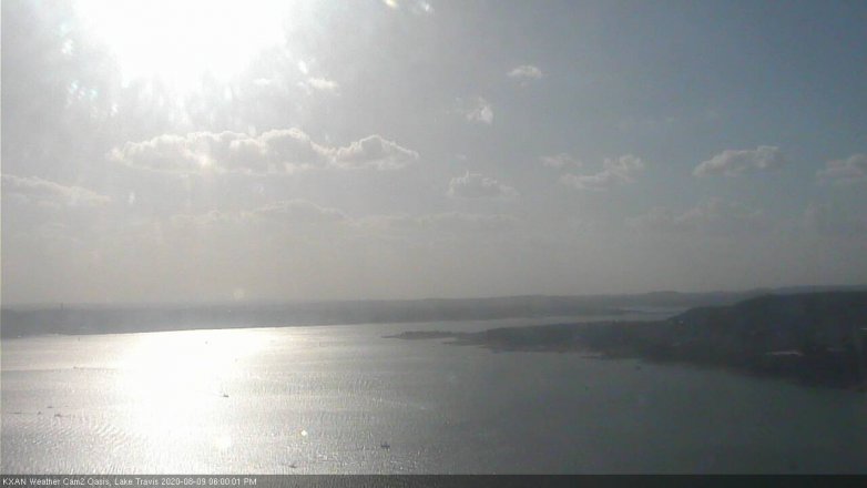 Lake Travis webcam, August 9, 2020 6:00 PM CT