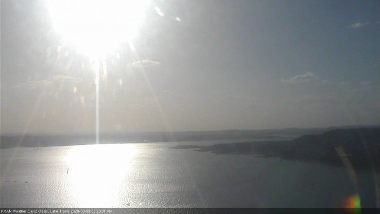 Lake Travis webcam, August 9, 2020 6:25 PM CT