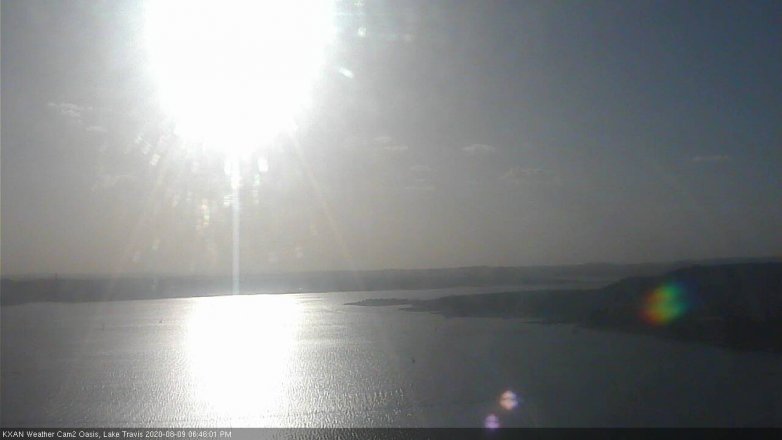 Lake Travis webcam, August 9, 2020 6:45 PM CT