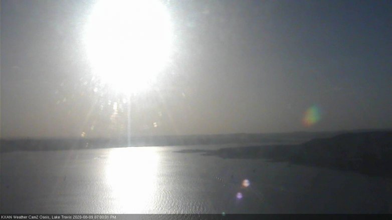 Lake Travis webcam, August 9, 2020 7:00 PM CT