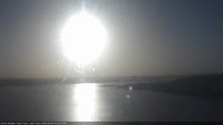 Lake Travis webcam, August 9, 2020 7:25 PM CT