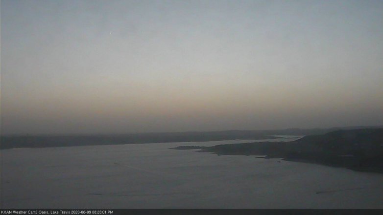 Lake Travis webcam, August 9, 2020 8:25 PM CT