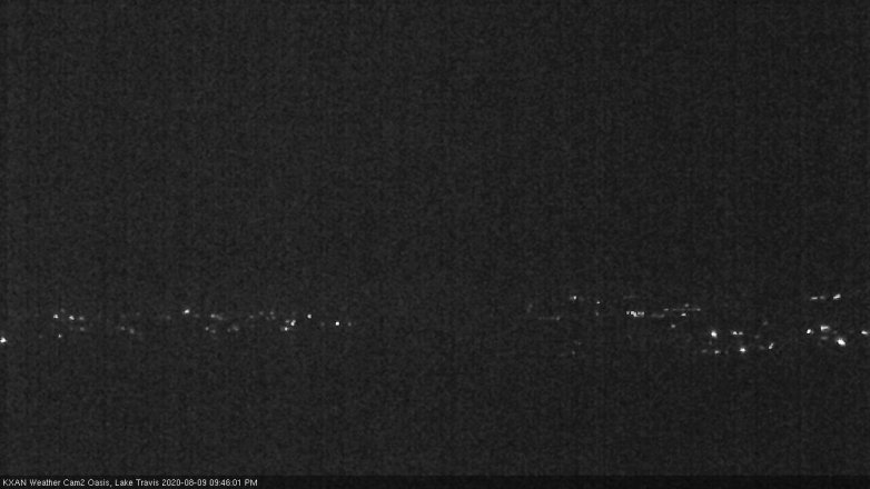 Lake Travis webcam, August 9, 2020 9:45 PM CT