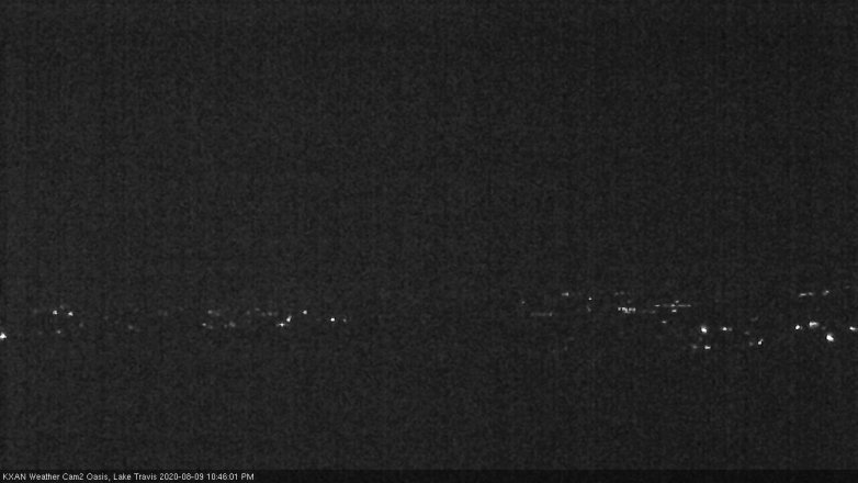 Lake Travis webcam, August 9, 2020 10:45 PM CT