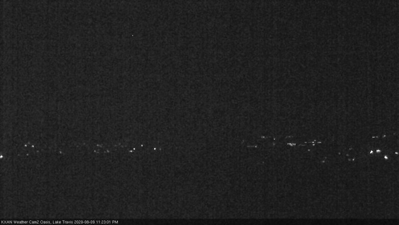 Lake Travis webcam, August 9, 2020 11:25 PM CT