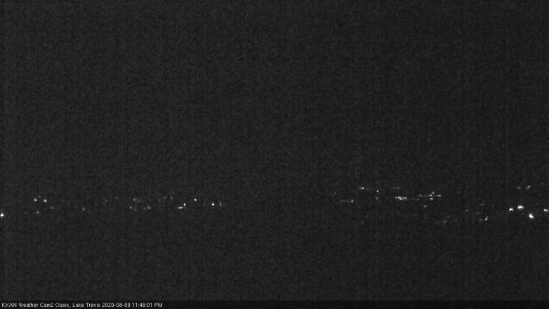 Lake Travis webcam, August 9, 2020 11:45 PM CT