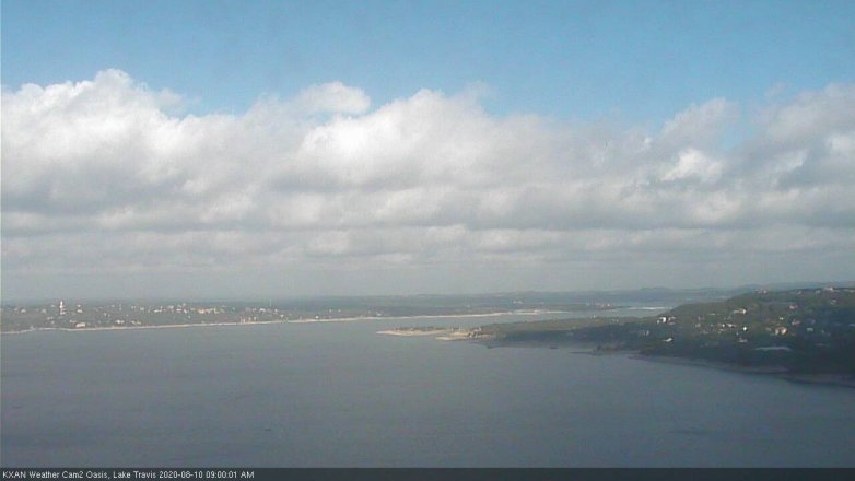 Lake Travis webcam, August 10, 2020 9:00 AM CT
