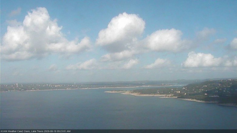 Lake Travis webcam, August 10, 2020 9:25 AM CT