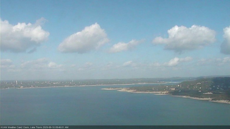 Lake Travis webcam, August 10, 2020 9:45 AM CT