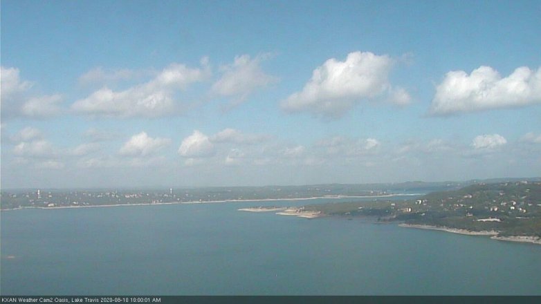 Lake Travis webcam, August 10, 2020 10:00 AM CT