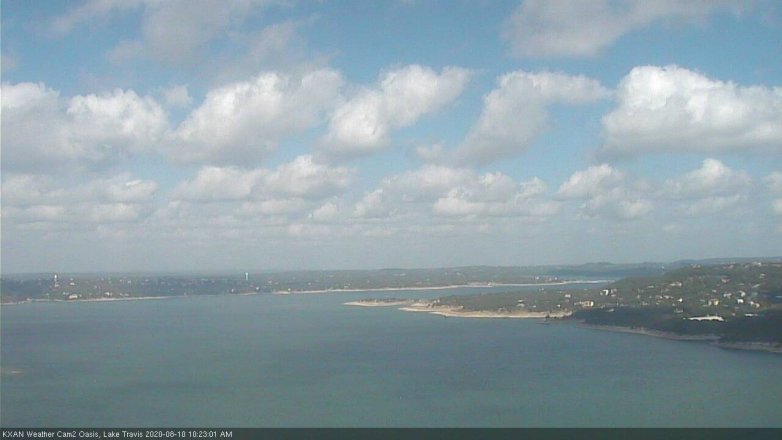 Lake Travis webcam, August 10, 2020 10:25 AM CT