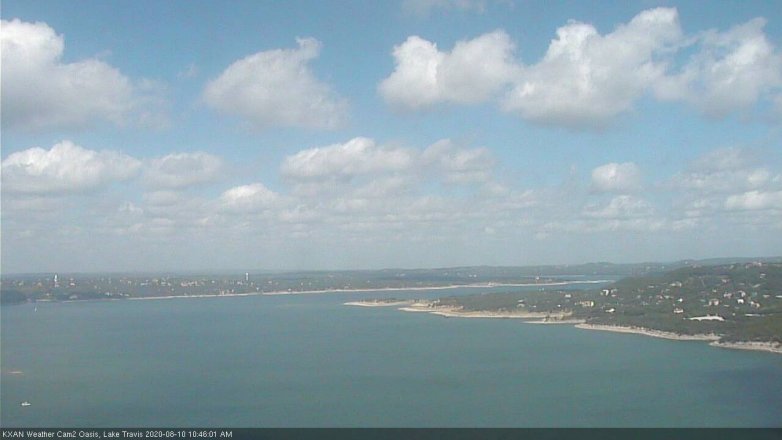 Lake Travis webcam, August 10, 2020 10:45 AM CT