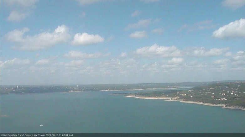Lake Travis webcam, August 10, 2020 11:00 AM CT