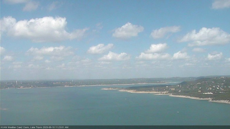 Lake Travis webcam, August 10, 2020 11:25 AM CT
