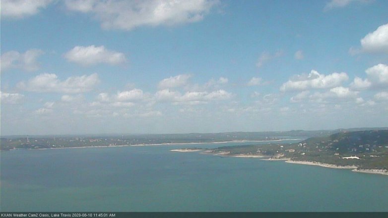 Lake Travis webcam, August 10, 2020 11:45 AM CT