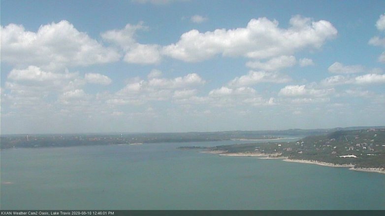 Lake Travis webcam, August 10, 2020 12:45 PM CT