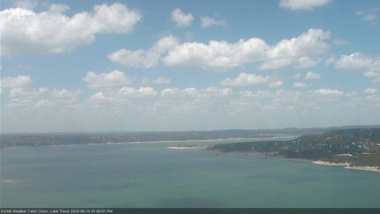 Lake Travis webcam, August 10, 2020 1:00 PM CT