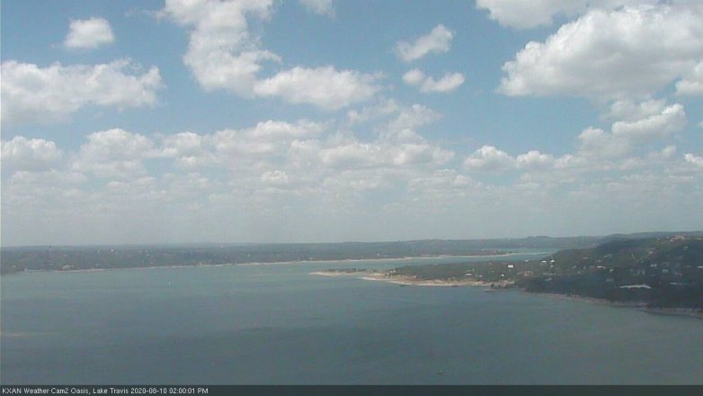 Lake Travis webcam, August 10, 2020 2:00 PM CT