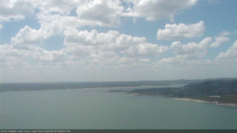 Lake Travis webcam, August 10, 2020 3:00 PM CT