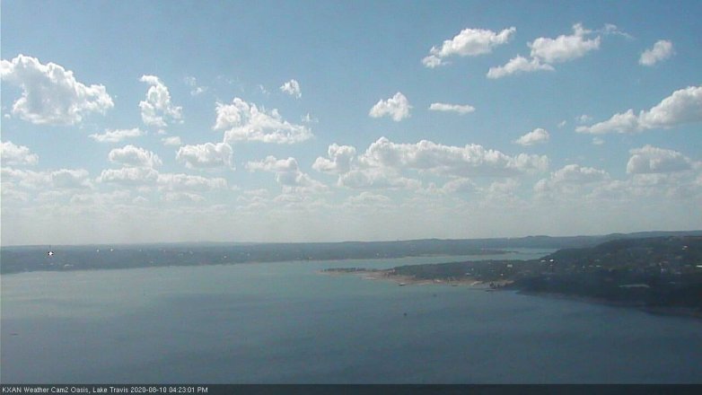 Lake Travis webcam, August 10, 2020 4:25 PM CT